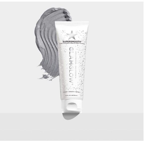 GLAMGLOW Supersmooth Blemish Clearing 5-Minute Mask to Scrub 4.2 oz/125 ml New - Picture 2 of 2